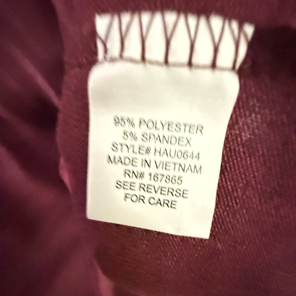 Notations Deep Red Blouse with Button Accents NWT - image 2